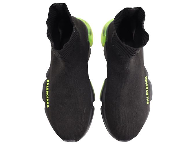 Balenciaga Speed Trainer aus Clearsole Yellow Fluo Polyester Schwarz - Ansicht 12