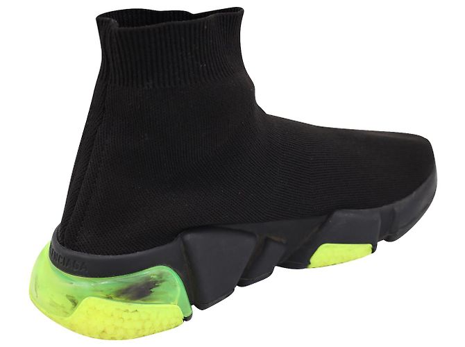 Balenciaga Speed Trainer aus Clearsole Yellow Fluo Polyester Schwarz - Ansicht 2