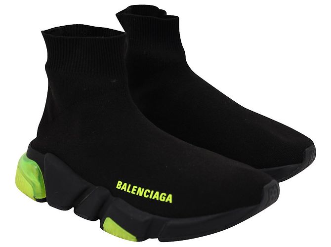 Balenciaga Speed Trainer aus Clearsole Yellow Fluo Polyester Schwarz - Ansicht 3
