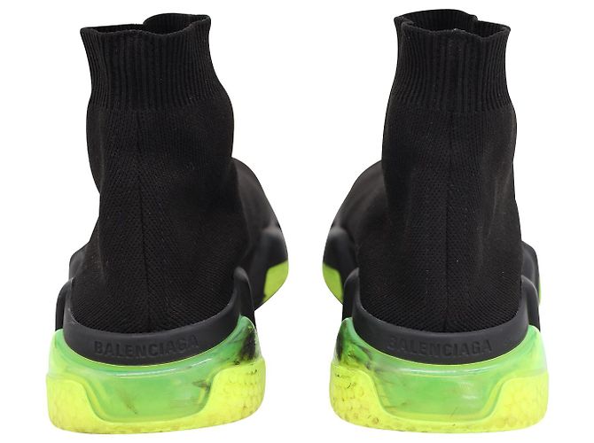 Balenciaga Speed Trainer aus Clearsole Yellow Fluo Polyester Schwarz - Ansicht 4