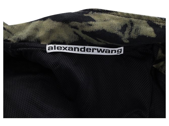 Giacca con zip frontale stampata Alexander Wang in cotone multicolore - vista 3