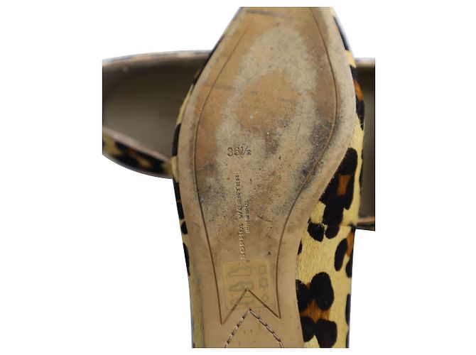Bailarinas con mariposas Bibi de Sophia Webster con pelo de potro con estampado animal - vista 8