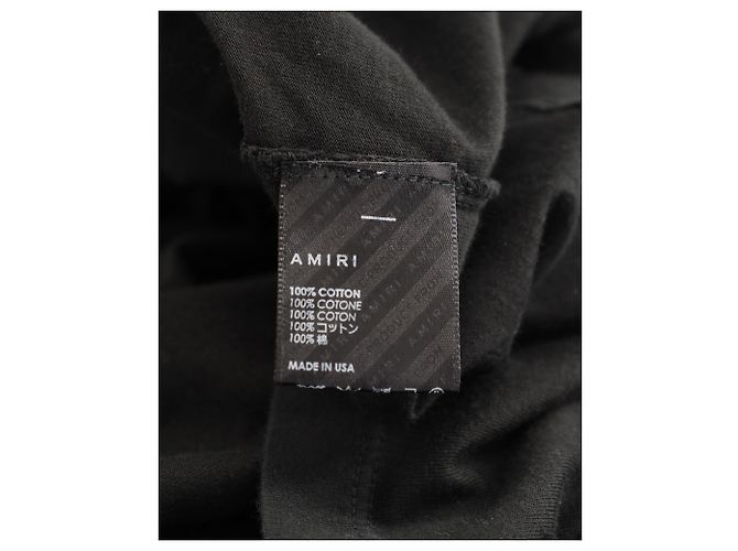 T-shirt stampata Amiri sizeCW in cotone nero - vista 4