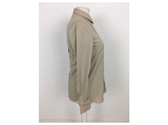 Camicia stile uniforme Burberry Beige - vista 3