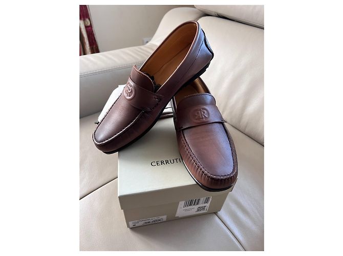 Mocassini Cerruti 1881 in pelle marrone - vista 7