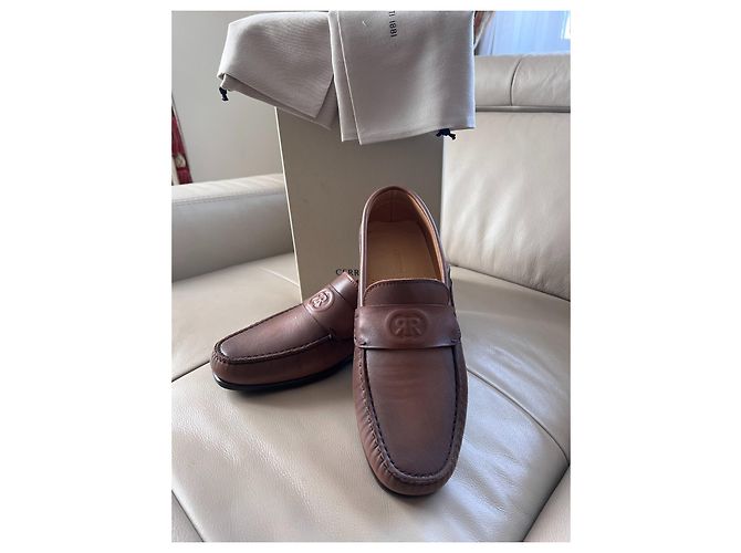 Mocassini Cerruti 1881 in pelle marrone - vista 8