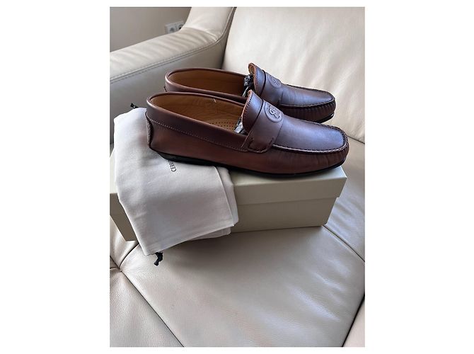 Mocassini Cerruti 1881 in pelle marrone - vista 9