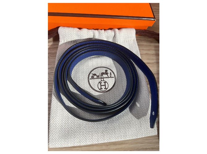 Hermès Clic 16 WOC Blu in Pelle Chevre - vista 10