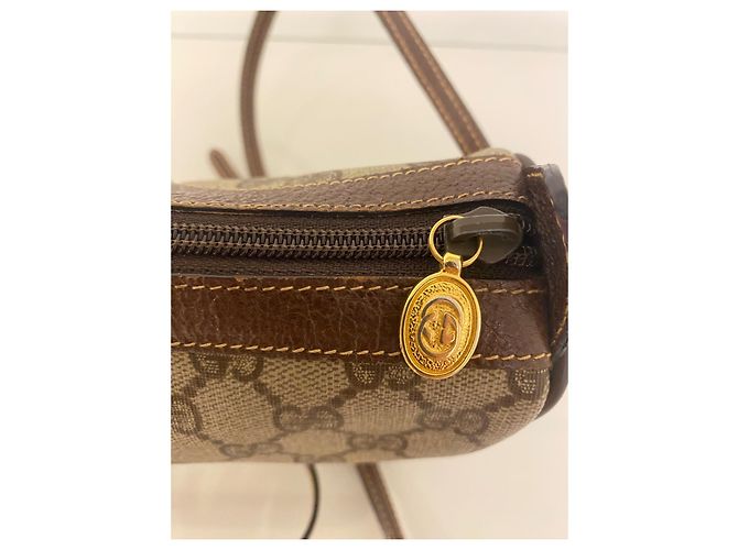 Borsa a mano Gucci Ophidia GG in pelle beige - vista 5