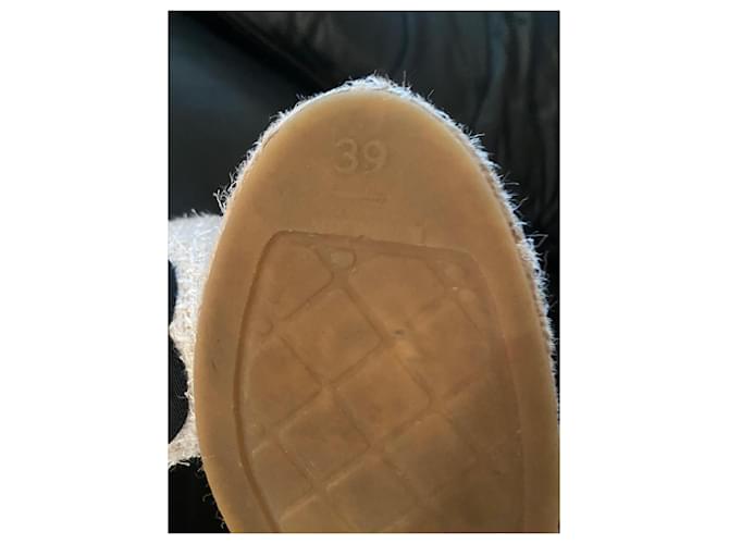 Espadrillas di tweed Chanel Nero Bianco - vista 4