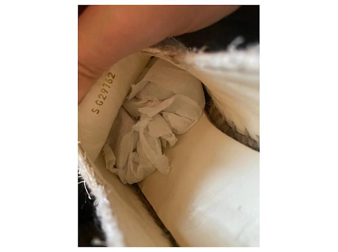 Espadrillas di tweed Chanel Nero Bianco - vista 6