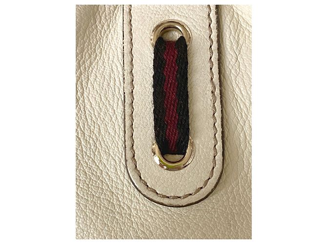 Borsa weekend Princy Gucci XXL in pelle eggshell Bianco sporco - vista 9