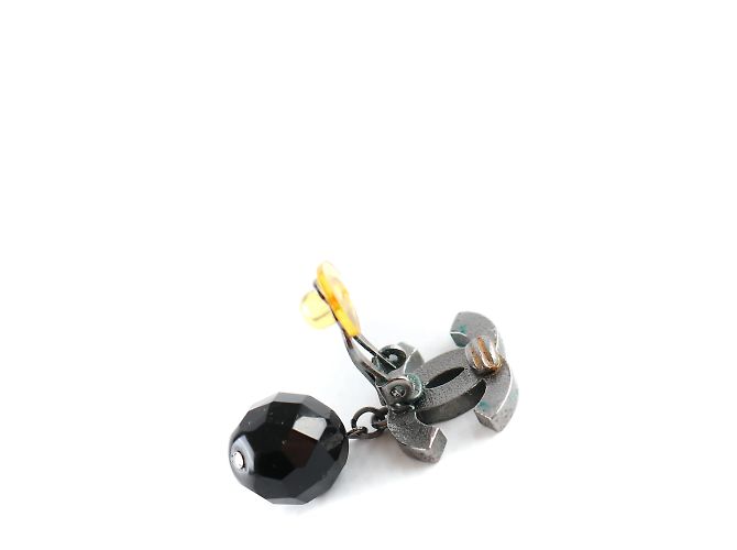 CHANEL Orecchini T.  metallo Nero - vista 4