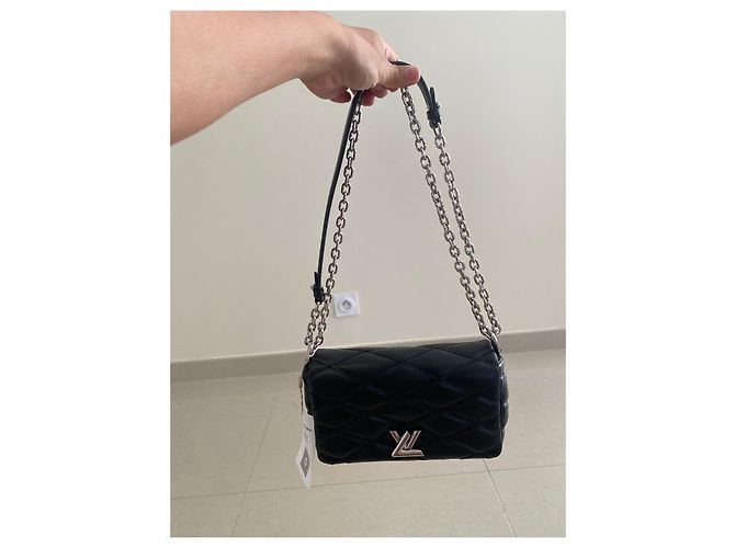 Borsa a mano GO Louis Vuitton in pelle nera -14 Eccellente stato Nero - vista 2