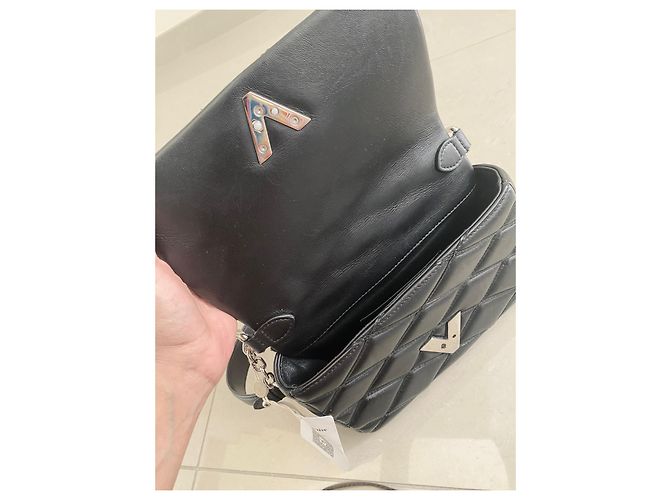 Borsa a mano GO Louis Vuitton in pelle nera -14 Eccellente stato Nero - vista 3