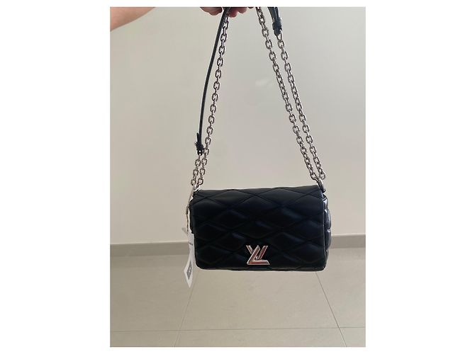 Borsa a mano GO Louis Vuitton in pelle nera -14 Eccellente stato Nero - vista 4