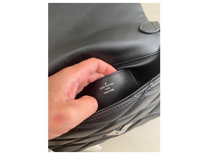 Borsa a mano GO Louis Vuitton in pelle nera -14 Eccellente stato Nero - vista 8
