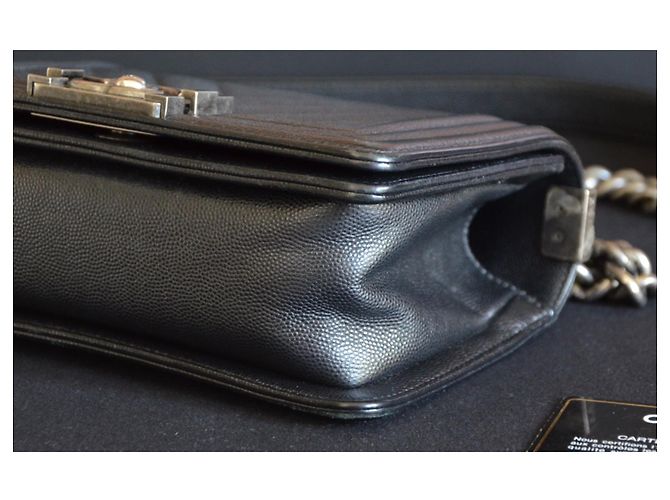 Chanel Boy Minitasche Schwarz Silber Hardware - Ansicht 9