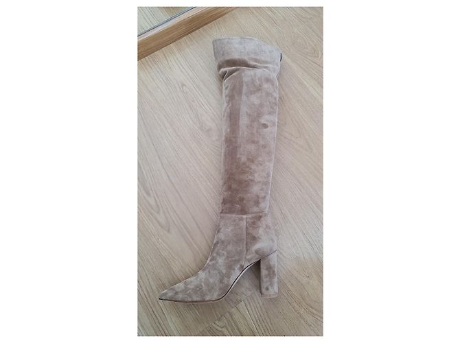 Gianvito Rossi BOTAS GIANVITO ROJAS NUEVAS Beige - vista 4