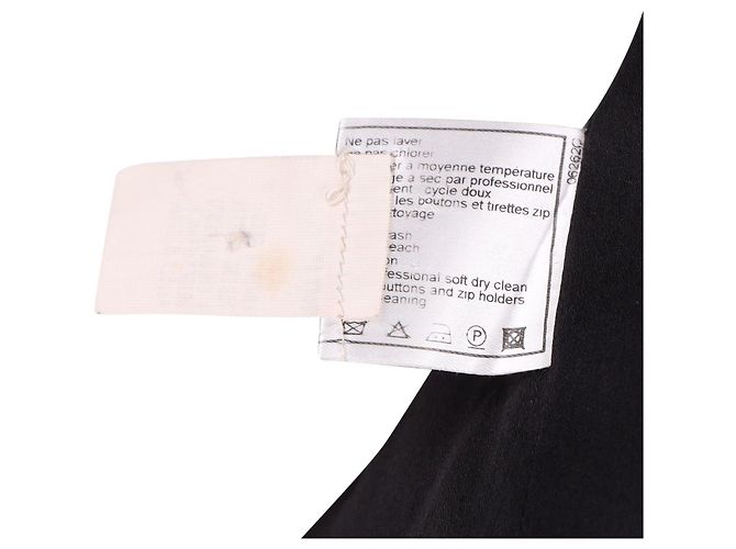 Timeless Asymmetrischer, maßgeschneiderter Chanel-Blazer aus schwarzer Wolle - vista 5