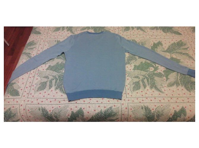 Colombo Light Blue Cotton Silk Sweater - view 2