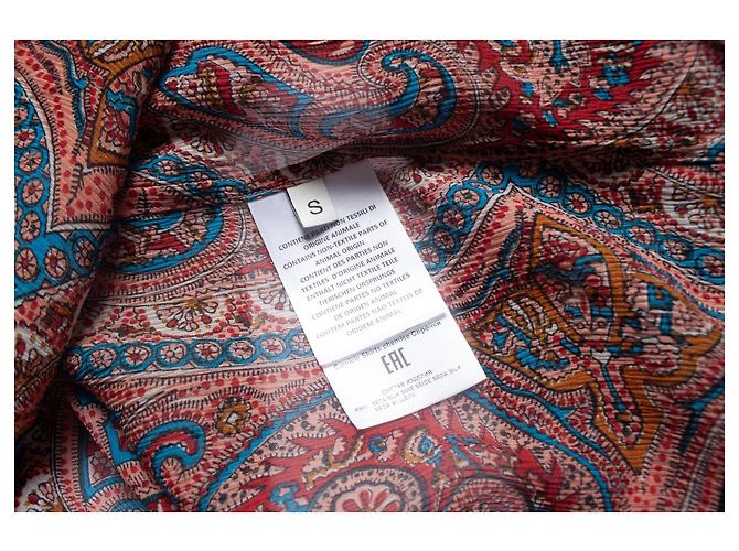 ETRO, camicetta trasparente con stampa Paisley in rosso - vista 5