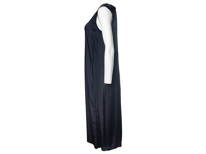 JIL SANDER, abito blu con bordi grezzi - vista 2