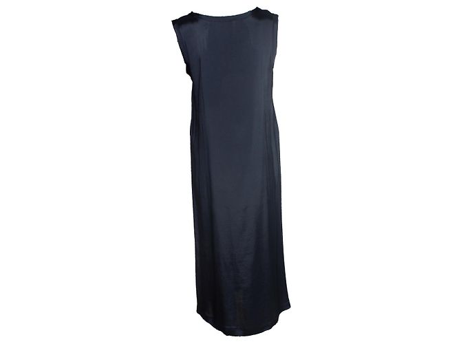 JIL SANDER, abito blu con bordi grezzi - vista 3