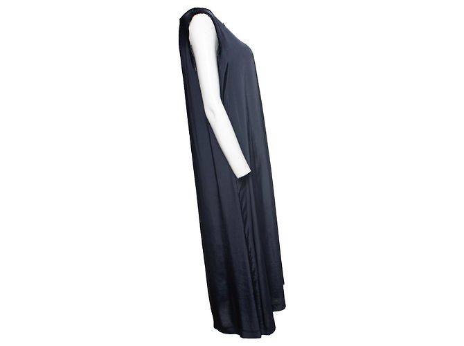 JIL SANDER, abito blu con bordi grezzi - vista 4