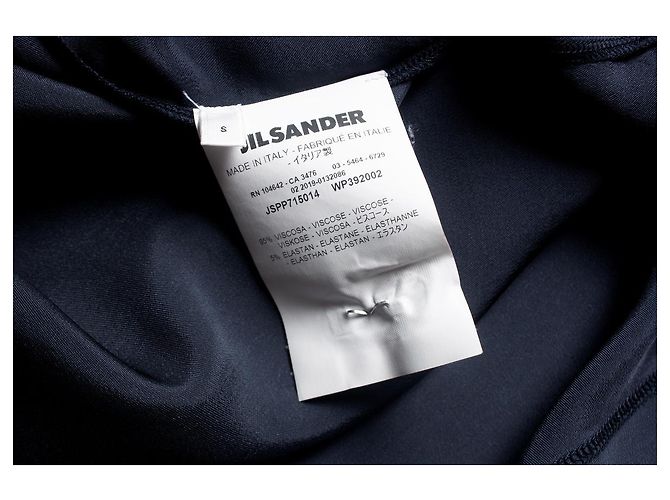 JIL SANDER, abito blu con bordi grezzi - vista 5