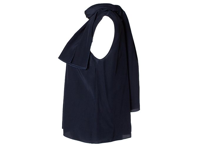 Autre Marque Roksanda, Top efecto pañuelo azul - vista 6