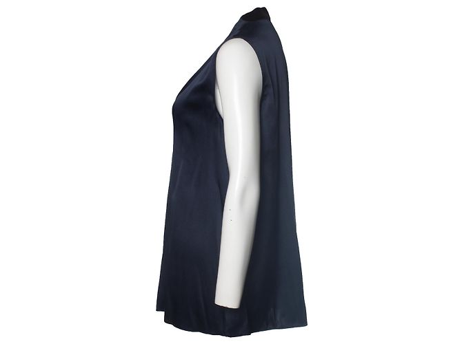 Autre Marque Pauw, Top seda azul sin mangas - vista 3