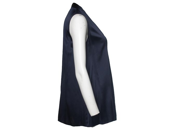 Autre Marque Pauw, Top seda azul sin mangas - vista 4