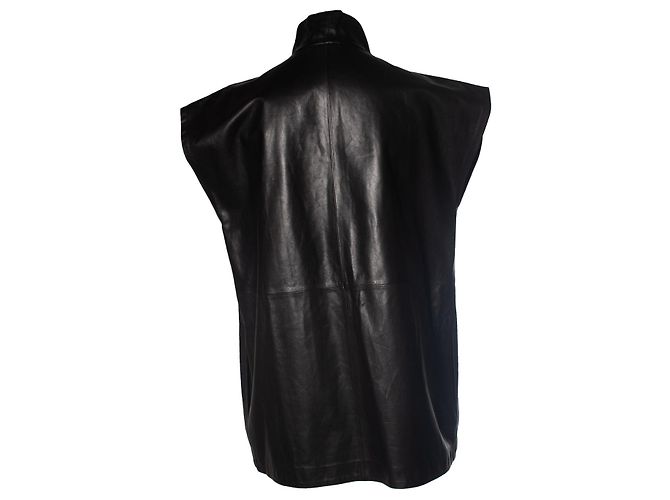 Autre Marque Suite22, Chaleco de cuero negro - vista 2