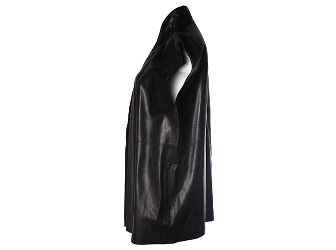 Autre Marque Suite22, Chaleco de cuero negro - vista 3