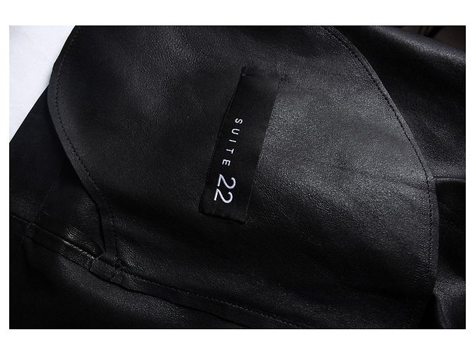 Autre Marque Suite22, Chaleco de cuero negro - vista 6