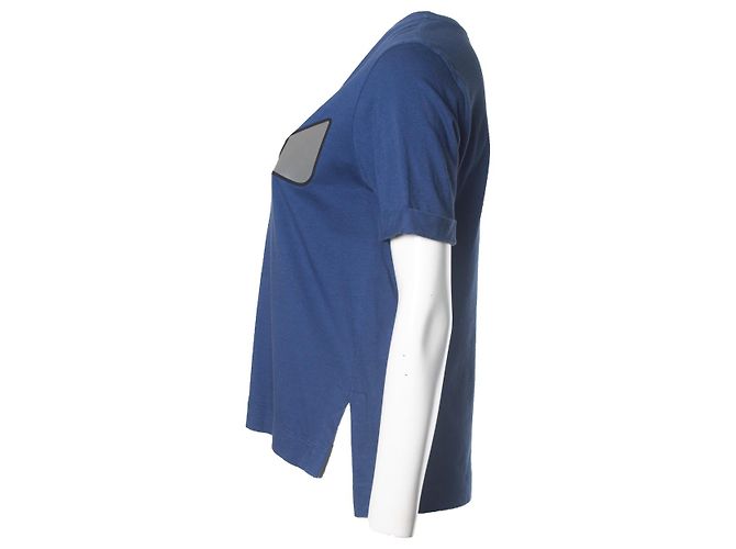 Fendi, T-shirt Bug Eyes in blu - vista 2