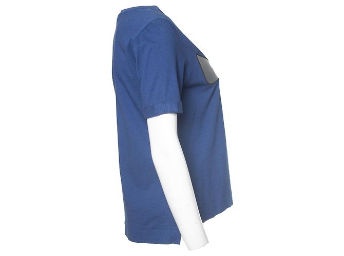 Fendi, T-shirt Bug Eyes in blu - vista 4