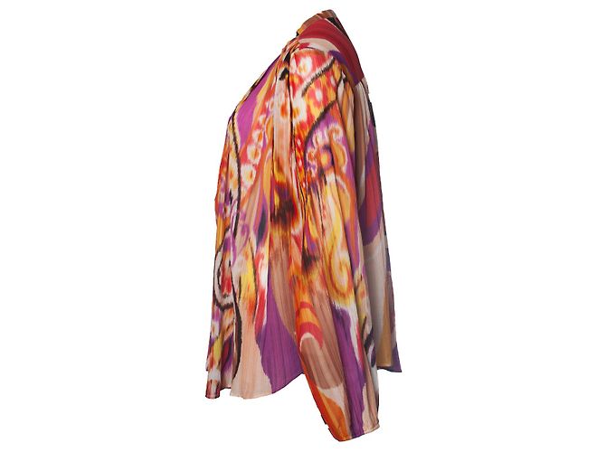 ETRO, camicetta stampata velata multicolore - vista 2
