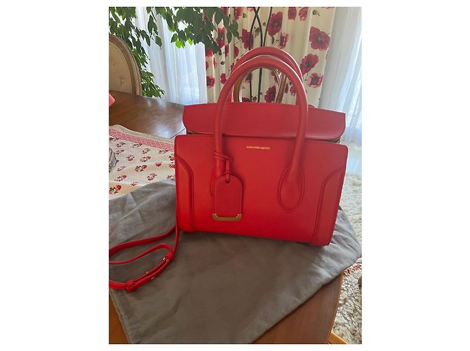 Borsa a mano Alexander McQueen Heroine in pelle rossa Rosso - vista 3
