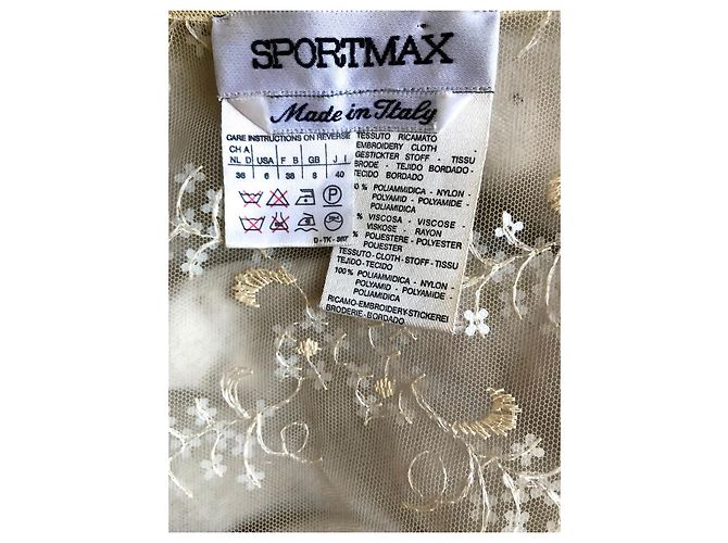 Top Max Mara Sport Max de tul beige - vista 4