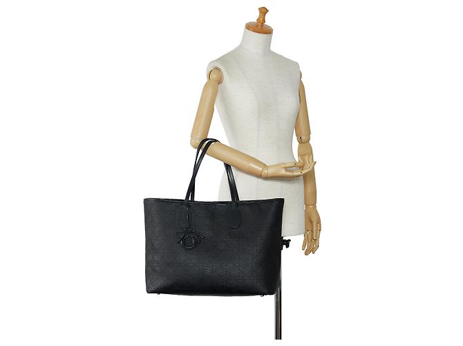 Borsa tote Dior nera media rosato Panarea - vista 10