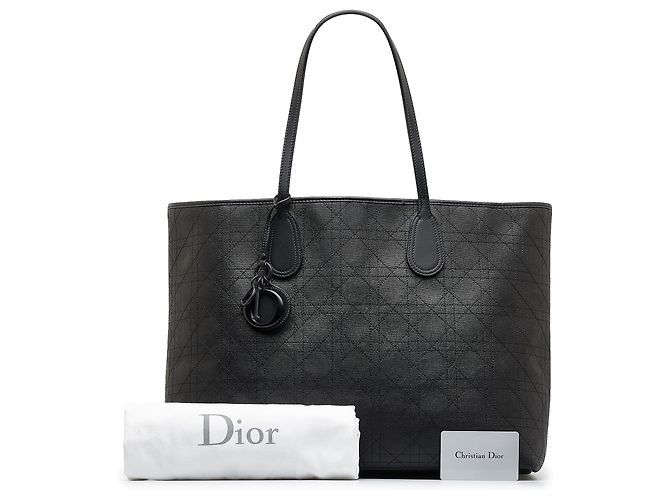 Borsa tote Dior nera media rosato Panarea - vista 11