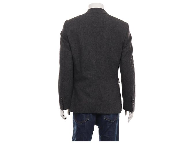 Autre Marque Balibaris Blazer Grau Schwarz Wolle Polyamid Größe 50 - Ansicht 2