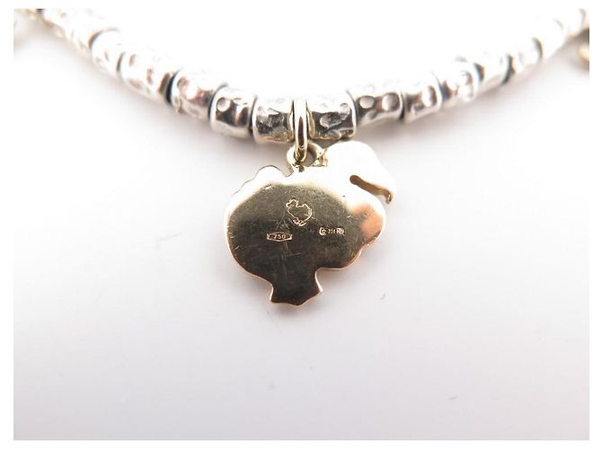 Dodo Pomellato BRACCIALE DODO MINI GRANELLI T18 soldi 3 CIONDOLI ANIMALI LEONE IN ORO GIALLO 18K - vista 3