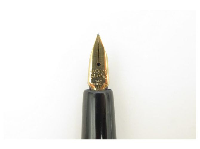 VINTAGE MONTBLANC FEDERSTIFT 254 SCHWARZER HARZKOLBEN SCHWARZER FÜLLFEDERHALTER - Ansicht 4