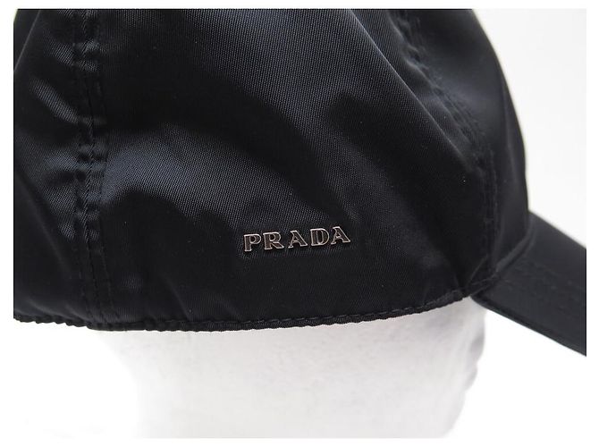 NEUE PRADA-KAPPE SCHWARZES RE-NYLON-CANVAS-GRÖSSE 57-64 XL SCHWARZE CANVAS-KAPPE - Ansicht 3