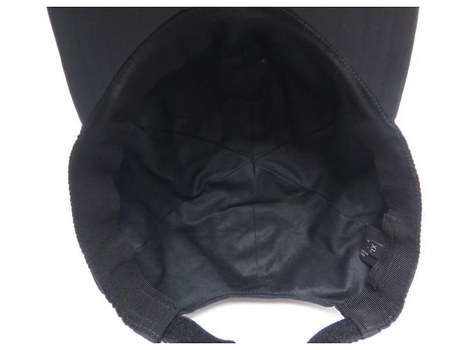 NEUE PRADA-KAPPE SCHWARZES RE-NYLON-CANVAS-GRÖSSE 57-64 XL SCHWARZE CANVAS-KAPPE - Ansicht 4