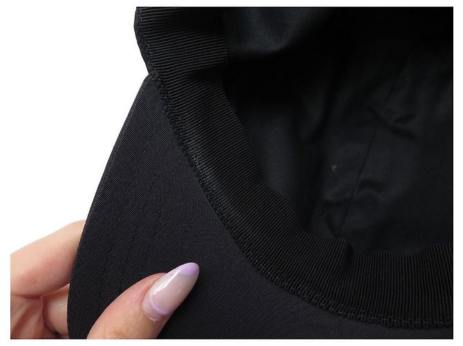 NEUE PRADA-KAPPE SCHWARZES RE-NYLON-CANVAS-GRÖSSE 57-64 XL SCHWARZE CANVAS-KAPPE - Ansicht 8