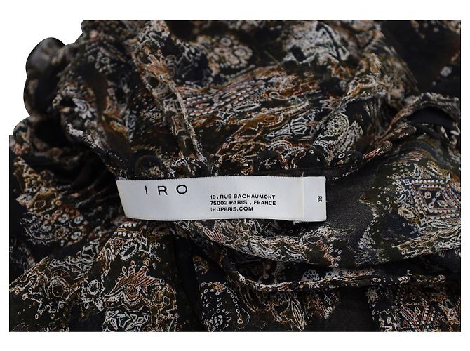 Minivestido estampado con efecto cruzado Patchak de viscosa negra de IRO - vista 4